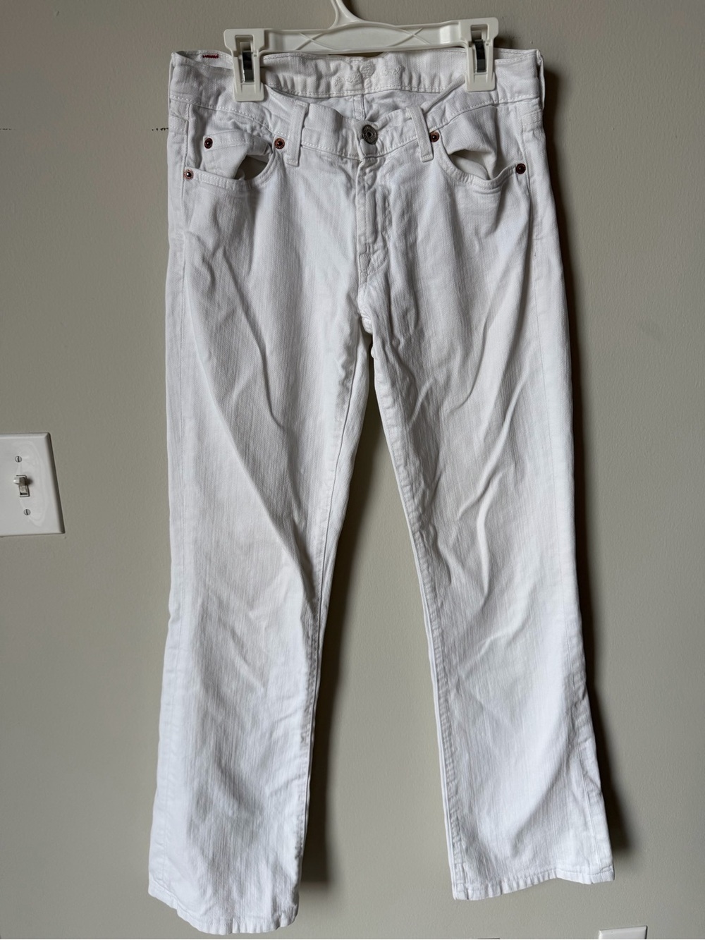 7 For All Mankind White Denim Jeans